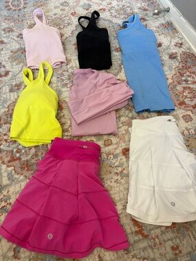 Lululemon Activewear Mix - Pink Skirt & Tanks